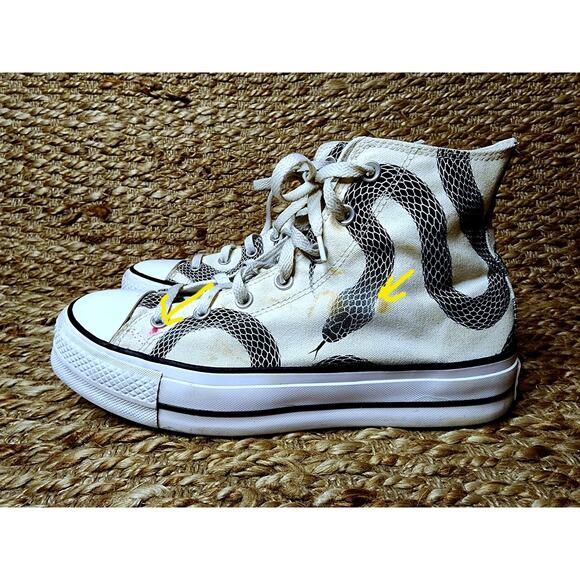 Converse Taylor Swift Reputation Era Snake Van Halen Sneakers Women's 11, Mens 9 - Picture 12 of 12